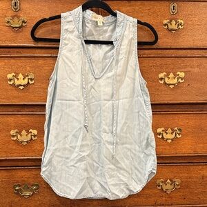 Cloth & Stone Light Blue Sleeveless Tank Top